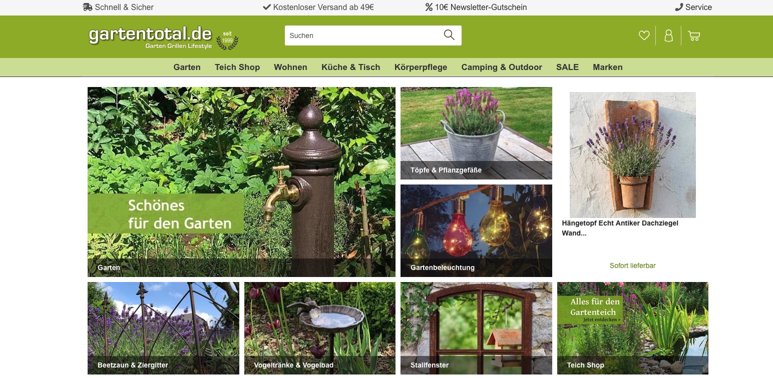 Gartentotal - Gartenshop